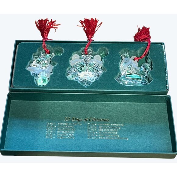 NIB Waterford Marquis Crystal 12 Days of Christmas Ornaments 1st Series 118367 - Picture 1 of 12